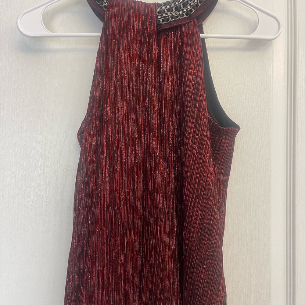 Alfani Chic Red Sleeveless Women  Top size Petite Small